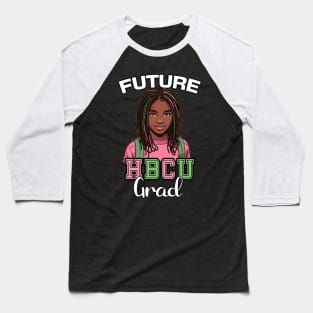 Future HBCU Pink and Green Girl Baseball T-Shirt